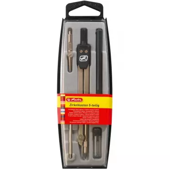 Skriestuvų rinkinys Herlitz 8710303 juodas metalinis 5 vnt.