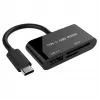 Card reader USB-C SDXC/combo/juodas