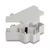 Snap-in laikiklis Keystone moduliui ant DIN bėgio DELOCK 67043 — plastikinis, įžemintas, 60×88.2×21.5 mm, pilkas