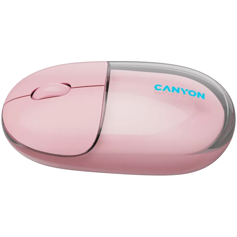 CANYON pelė OnClick 24 BT/Belaidis Skaidriai/Rožinė