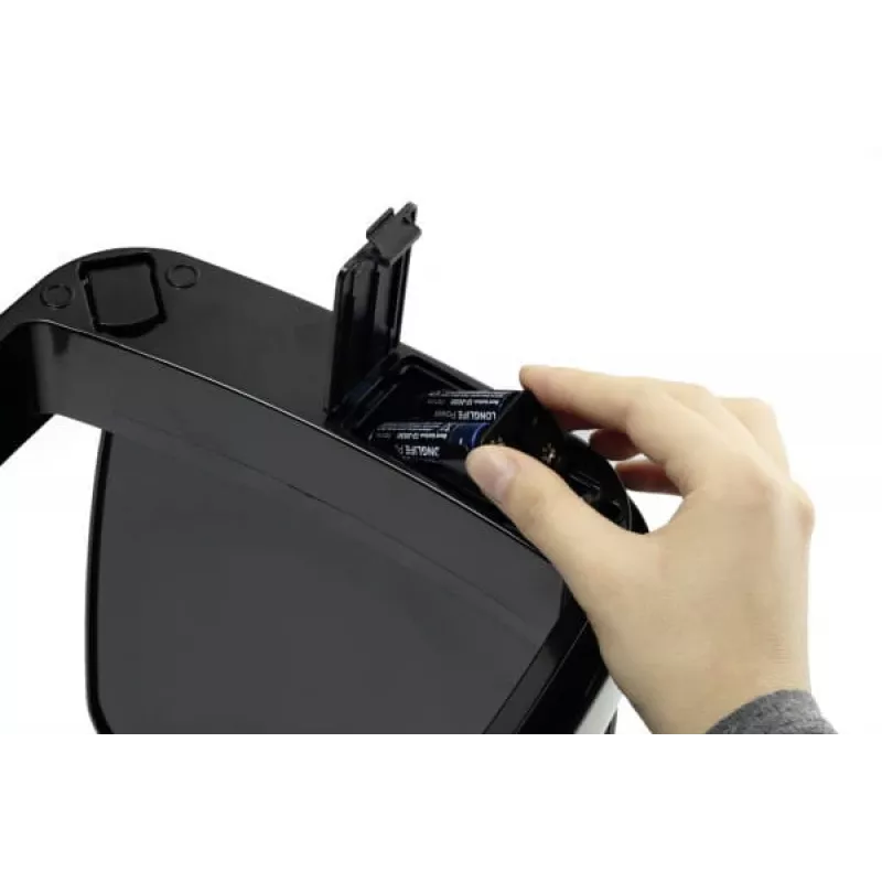 Durable TOUCH 12L bekontaktė šiukšliadėžė, nerūdijantis plienas, sidabrinė/juoda