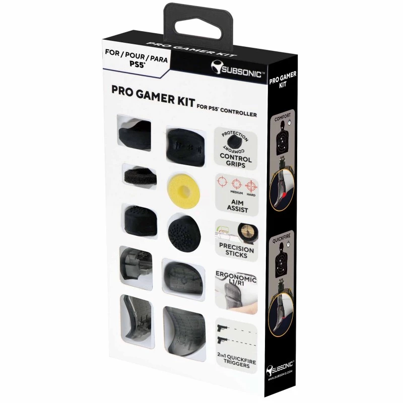 Laidinis SUBSONIC Pro Gamer Kit PS5 SA5636 – ergonomiškas valdiklis su pritaikomais mygtukais