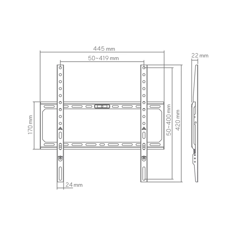 Sbox BL-3744F fiksuotas televizoriaus laikiklis (32-75 col./45kg/400x400)