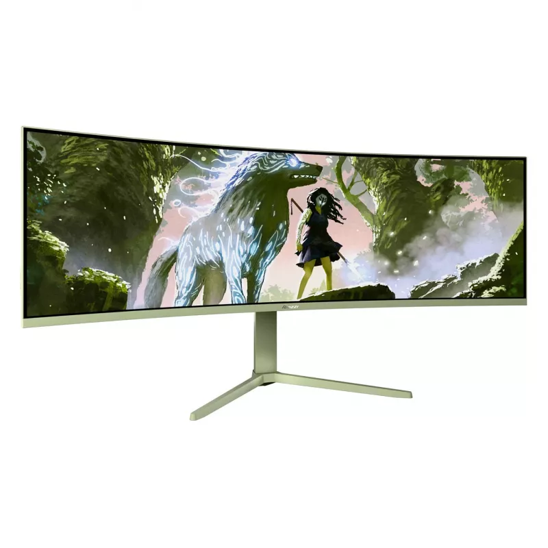Išlenktas kompiuterio monitorius Arozzi Nova 49 colių (124,5 cm) Dual QHD 5120×1440 LED VA, 4 ms, Žalias