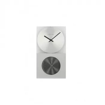 NeXtime klok 3028 OP sieninis laikrodis, 16x30,2 cm, stiklas, sidabrinis