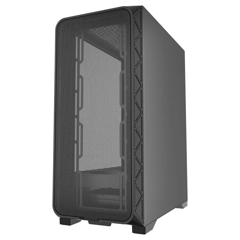 Gembird CCC-FC-M200 Fornax M200 ATX korpusas, tinklelinis priekis, be ventiliatorių, juodas