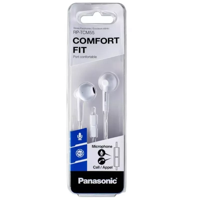 Laidinė ausinė Panasonic RP-TCM55E — 10–24000 Hz, 1,2 m laidas, 14 g, juoda