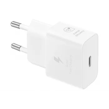 Samsung EP-T2510 25W USB-C greitasis kroviklis baltas, PPS, Super Fast Charging