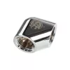 Bitspower adapter 90 laipsnių G1/4 colio VV į G1/4 colio VV - sidabrinis blizgus