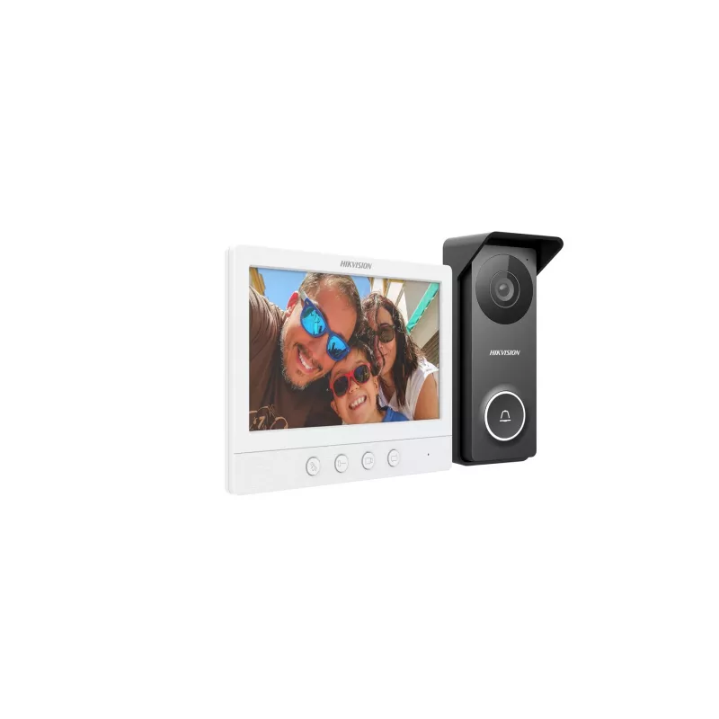 Vidinė vaizdo domofono stotelė Hikvision DS-KIS213 7 colių TFT 1024×600, IP65, laidinė, DC 12V, 4 W, 2 MP