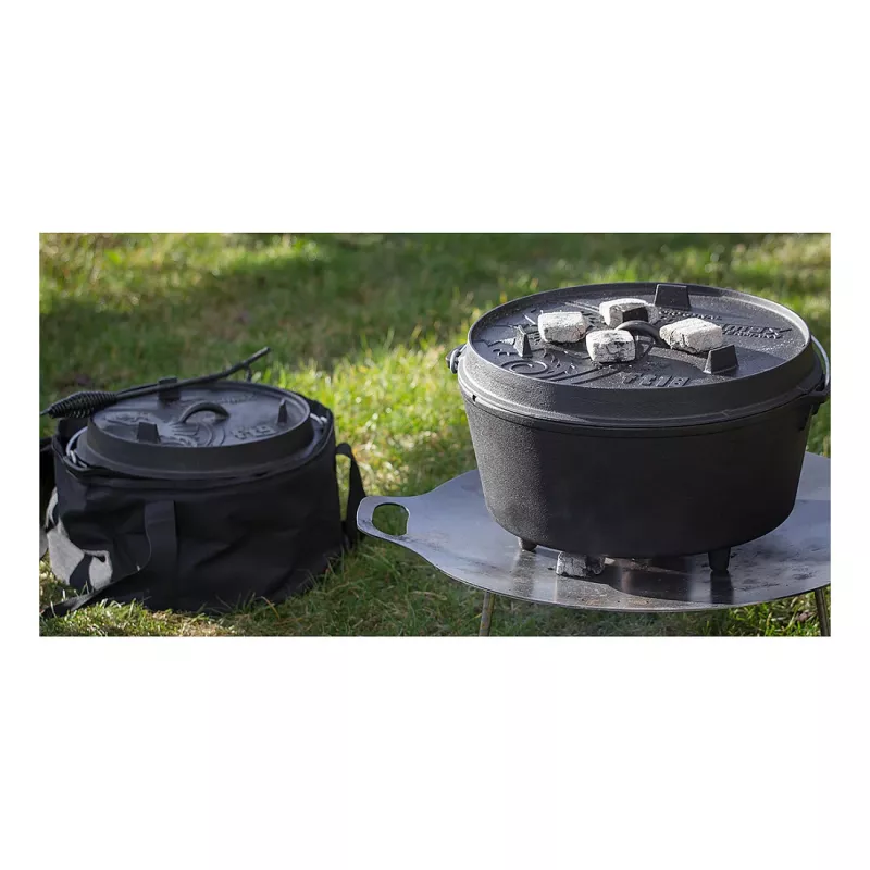 Kepimo indas / skarda Petromax FT12 apvalus ketaus puodas, tinkamas duonai ir mėsai, 15 kg