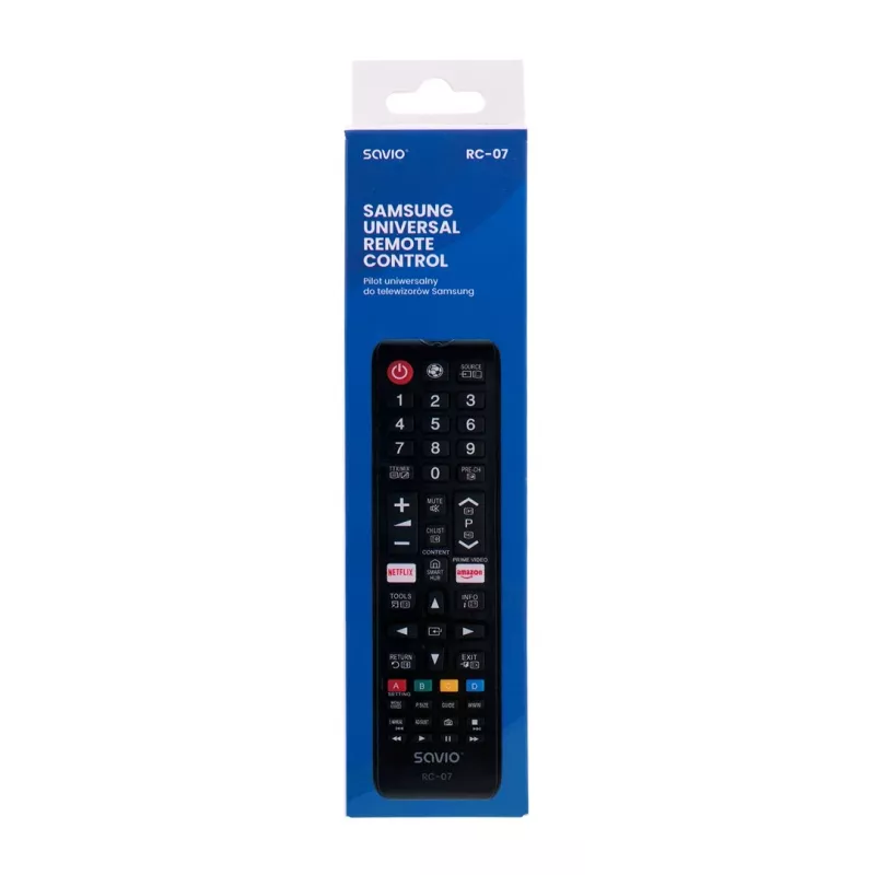 SAVIO nuotolinio valdymo pultas RC-07 Samsung TV, IR belaidis, juodas, mygtukinis