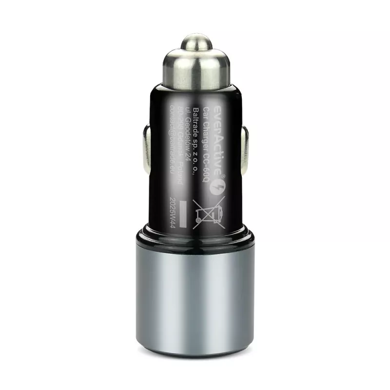 Automobilinis įkroviklis everActive CC-60Q, QC3.0, iki 83W, USB maitinimo adapteris automobiliui