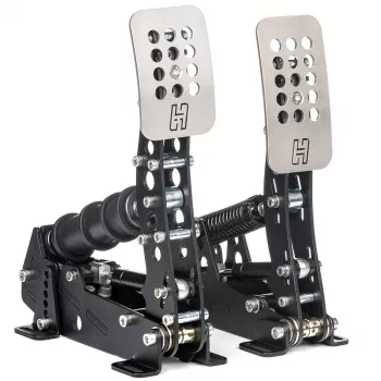 Pedalų rinkinys Heusinkveld Ultimate+ 2 – apkrovos elemento stabdys, reguliuojami pedalai, juodi