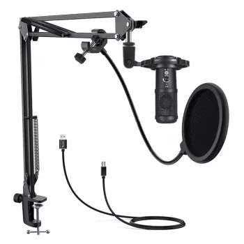 Studijinis mikrofonas Easypix 62021 Juodas
