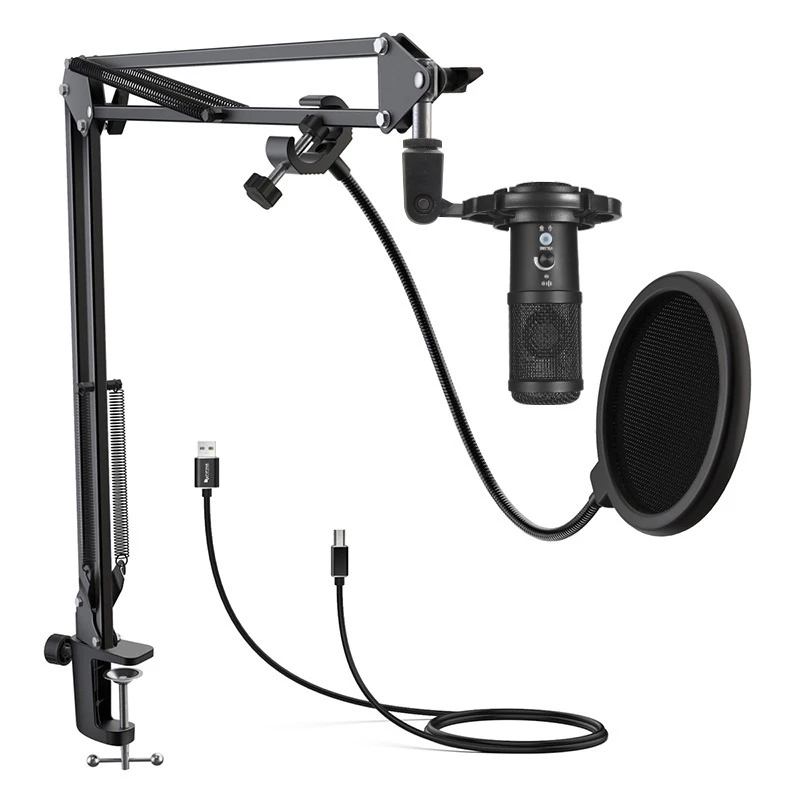 Studijinis mikrofonas Easypix 62021 Juodas