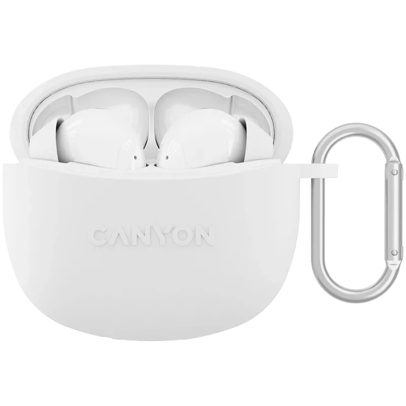 Canyon TWS-5 belaidžiai ausinukai su mikrofonu, BT V5.3, 20Hz-20kHz, 40mAh*2+500mAh, Type-C