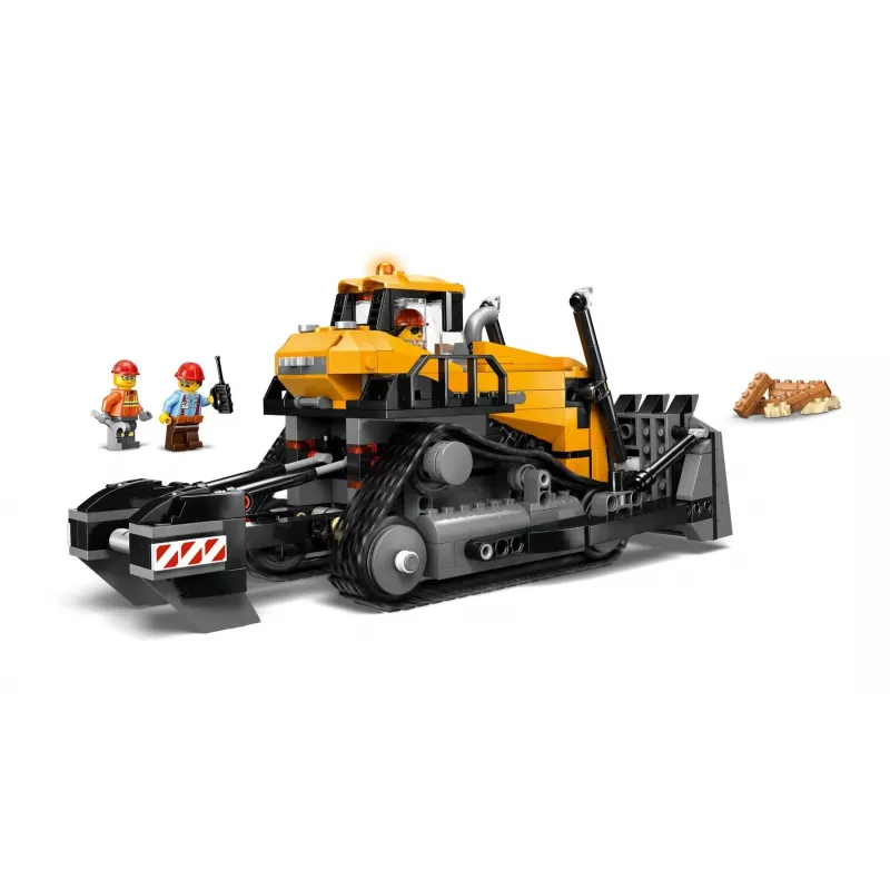 LEGO City 60466 Geltonas buldozeris su priekiniu krautuvu, konstruktorius, 682 detalės, 3 figūrėlės, nuo 8 metų