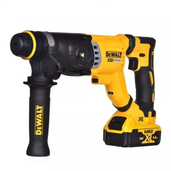 DEWALT 18V XR bešepetėlis rotacinis plaktukas 1x5.0Ah akumuliatorius; 3J; 28mm