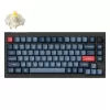 Keychron V1 Max belaidė mechaninė klaviatūra Universal USB RF Bluetooth Juoda Pilka 75%