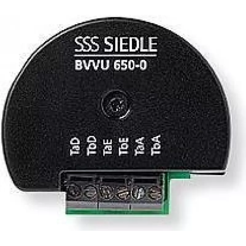 Siedle BVVU 650-0. Produktfarbe: Schwarz, Markenkompatibilität: Siedle (200032250-00)
