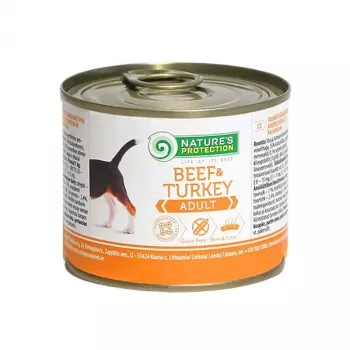 Nature's Protection Adult Beef and Turkey šlapias šunų ėdalas 200 g