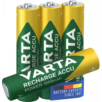 VARTA HR03 AAA įkraunama baterija Accu Power 1000 mAh 05703 4 vnt. Žalia, Geltona