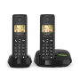 Belaidis analoginis/DECT telefonas Gigaset PURE 100A Duo – 2 rageliai, garsiakalbis, skambučio numerio rodymas, 1,5 colio ekranas, juoda