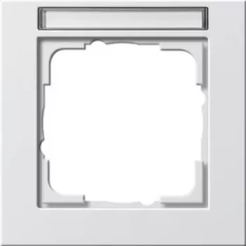 GIRA E2 Balta sieninė plokštė, termoplastikas, bevaržtė, 80,8×80,8×9,3 mm