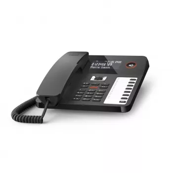DECT laidinis telefonas Gigaset DESK 800A su laidiniu rageliu, 200 kontaktų telefono knyga, juodas