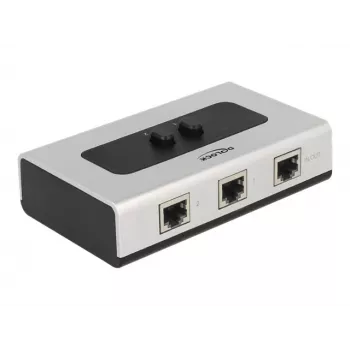 Hub DeLOCK 87673 1000 Mbit/s Juodai Pilkas