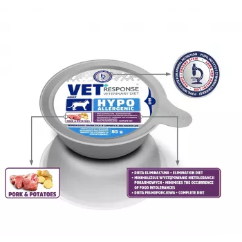VET RESPONSE Hipogalerginė Kiauliena – šlapias ėdalas katėms – 85g