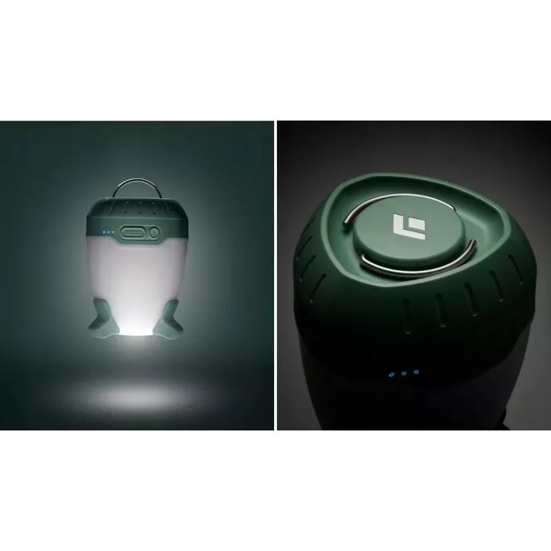 Kempingo žibintas Black Diamond Orbiter 450 – LED, 450 lm, 2000 mAh, IPX4, kabliukas ir magnetinis laikiklis