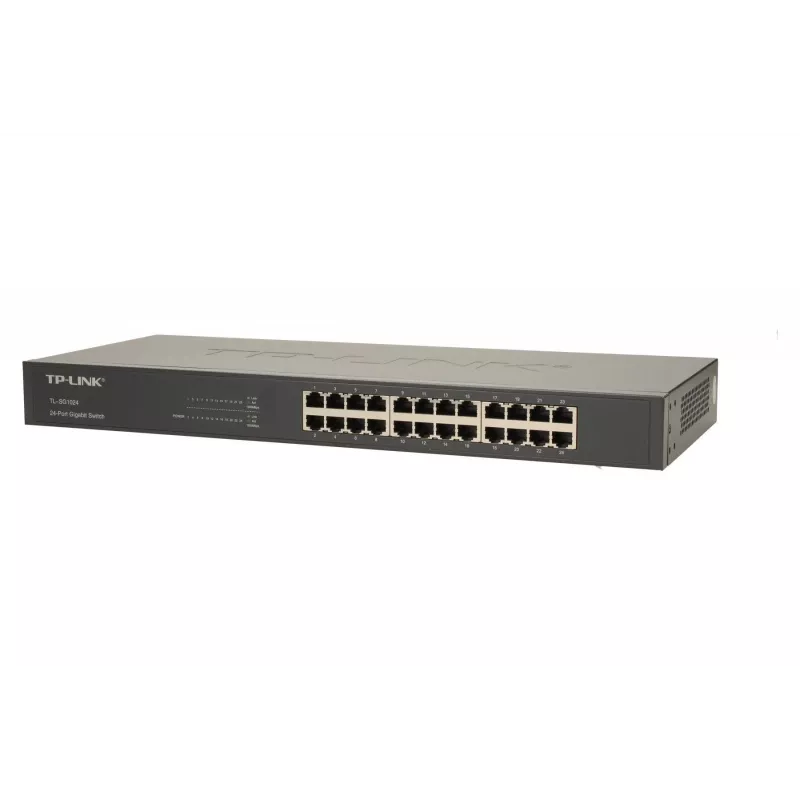 TP-Link TL-SG1024 24 prievadų Gigabit tinklo jungiklis, nevaldomas, 19 colių stovas, 1U