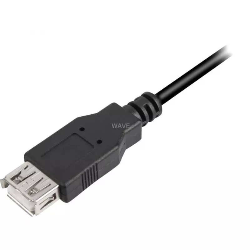 USB 2.0 ilginimo laidas, USB-A kištukas > USB-A lizdas (juodas, 3,0 metro, dvigubai ekranuotas)
