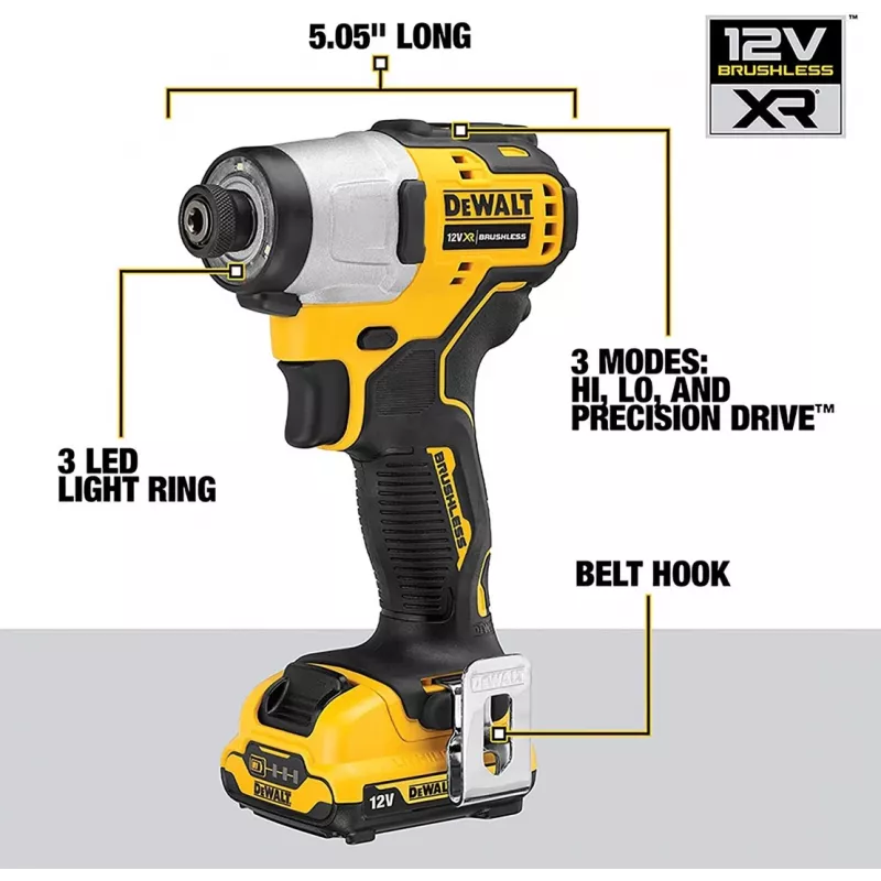DeWALT DCF801D2-QW elektrinis atsuktuvas / smūginis suktuvas