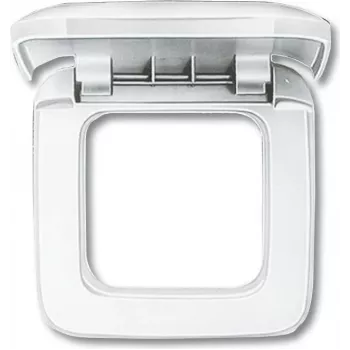 Busch-Jaeger 2518-214. Produktfarbe: Weiß, Design: konventionell, Markenkompatibilität: Busch-Jaeger. Breite: 82 mm, Höhe: 82 mm, Dicke: 1,9 cm (2CKA0