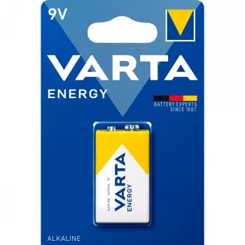 Baterija Varta ENERGY 9 V šarminė — 9 V, 48,5 mm aukštis, 46 g, 1 vnt.
