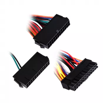 Maitinimo adapteris SILVERSTONE SST-PP10 – dviejų 24 kontaktų į vieną 24 kontaktų kabelio adapteris
