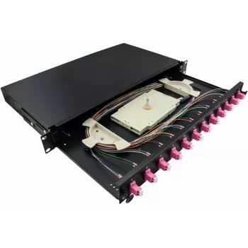 LogiLink F12LC4B - LC pilka metalinė 1U 480 mm stelažo montavimo plokštė