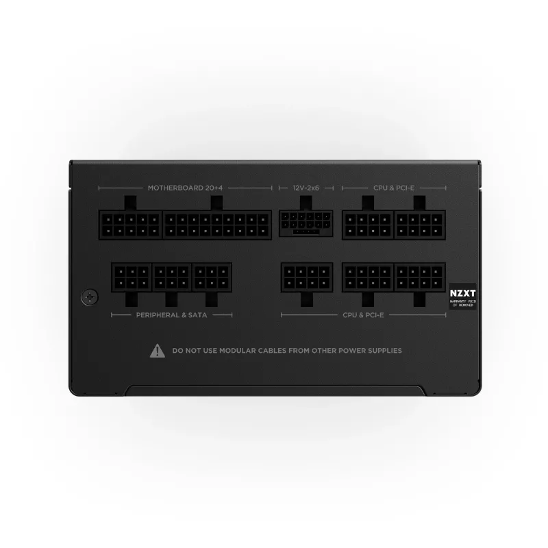 NZXT C1000 Gold Core, maitinimo blokas, juodas, 1x 12 kontaktų GPU, 3x PCIe, kabelių valdymas, 1000 W