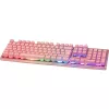 Deltaco GAM-021-RGB-P-DE - pilno dydžio (100%) klaviatūra - USB - membraniniai klavišai - QWERTZ - rožinė