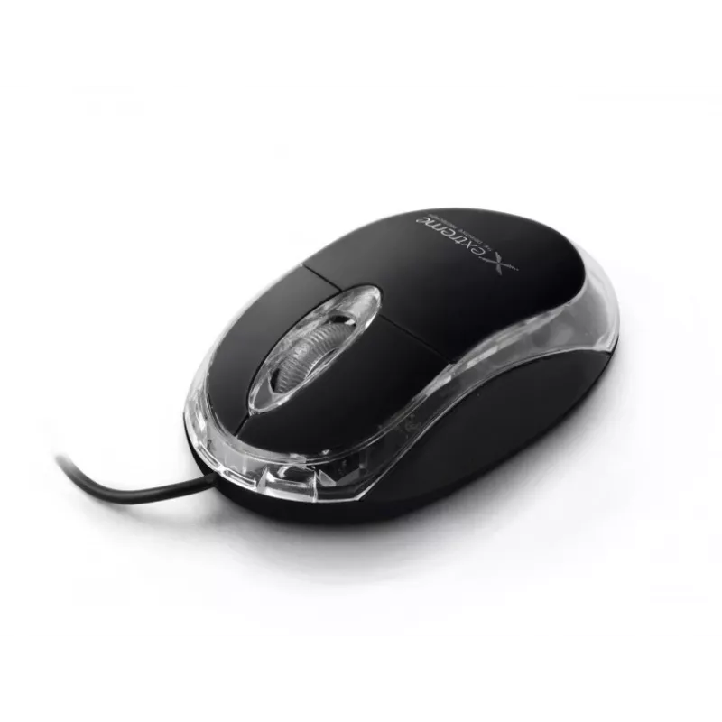 Laidinė optinė ambidekstrinė pelė EXTREME XM102K — 1000 DPI, USB Type-A, 1,2 m laidas, 3 mygtukai