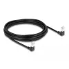 DeLOCK RJ45 tinklo kabelis Cat.6A S/FTP Slim 90° Žemyn 5m Juodas
