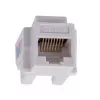 Keystone modulis LANBERG KSU6-1090, Cat6 U/UTP plokščias, RJ-45 kištukas į LSA lizdą, AWG 22/26, 14,5×16,1 mm, baltas