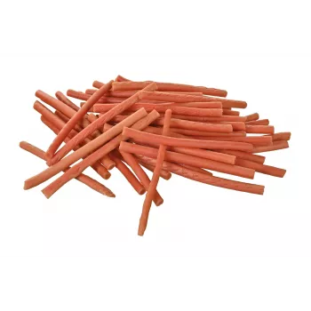 Šunų skanėstai PETITTO Soft rabbit fingers — triušio skonio minkštos lazdyno lazdelės šunims, 500 g, dresūros skanėstas, suaugusiems, be sojos, be glitimo