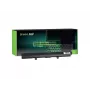 Akumuliatorius Green Cell TS38, skirtas Toshiba nešiojamiesiems kompiuteriams – Li-Ion 14,8 V 2200 mAh, 4 elementai, juodas