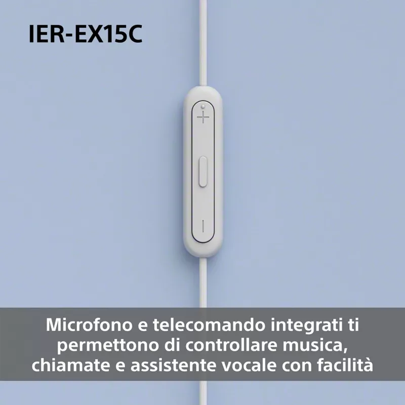 Sony IER-EX15C ausinės, laidinės, į ausis, skambučiai/muzika, USB Type-C, baltos