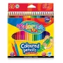 Spalvoti pieštukai Colorino Kids šešiakampiai 24 spalvos
