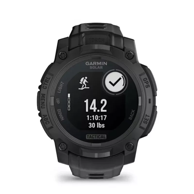 Išmanusis laikrodis GARMIN Instinct 3 45mm Solar Tactical Edition Black — 45 mm, saulės įkrovimas, GPS, širdies ritmo monitorius